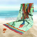 Microfiber soft full color printed towel for beach